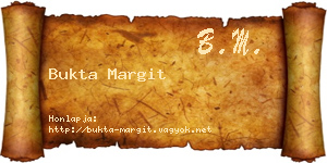 Bukta Margit névjegykártya